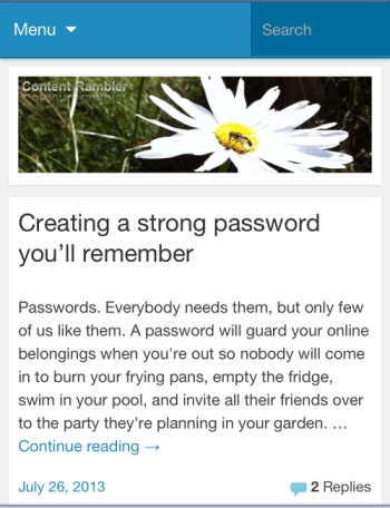 ContentRambler mobile theme